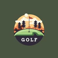 icônes de club de golf, symboles de sport de golf, éléments et vecteur de logo