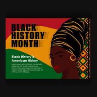 affiche du mois de lhistoire des noirs afro-américains vecteur