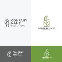 ensemble de vecteur de logo de ville verte, inspiration de logo de construction