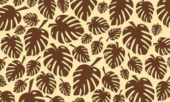 papier peint motif de feuillage tropical rétro vintage abstrait vecteur