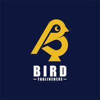 oiseau b logo - modèle de logo vectoriel