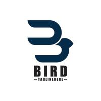 oiseau b logo - modèle de logo vectoriel