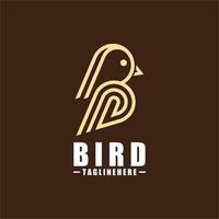 oiseau b logo - modèle de logo vectoriel