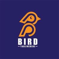 oiseau b logo - modèle de logo vectoriel