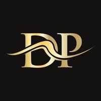 lettre dp logo design monogramme logotype d'entreprise et d'entreprise vecteur