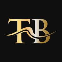 modèle de conception de logo lettre tb monogramme logotype d'entreprise et d'entreprise vecteur