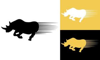 conception de vecteur de logo de rhinocéros. emblème d'identité de marque, concept de design.