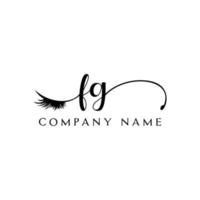 initiale fg logo écriture salon de beauté mode moderne luxe lettre vecteur