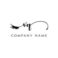 initiale vq logo écriture salon de beauté mode moderne luxe lettre vecteur
