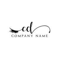 initiale cd logo écriture salon de beauté mode moderne luxe lettre vecteur