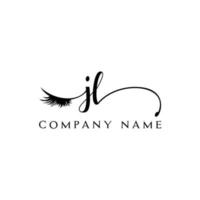 initiale jl logo écriture salon de beauté mode moderne luxe lettre vecteur