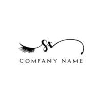 initial sx logo écriture salon de beauté mode moderne luxe lettre vecteur