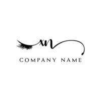 initiale xn logo écriture salon de beauté mode moderne luxe lettre vecteur