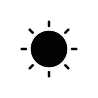 soleil simple icône plate illustration vectorielle vecteur