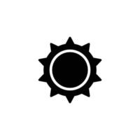 soleil simple icône plate illustration vectorielle vecteur