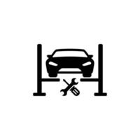 illustration vectorielle d'icône plate simple de levage de voiture vecteur