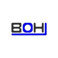 création de logo de lettre boh avec graphique vectoriel, logo boh simple et moderne. vecteur