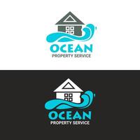 logo de propriétés océaniques vecteur gratuit