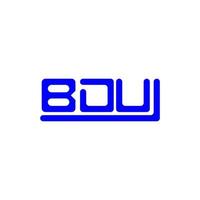 conception créative du logo bdu letter avec graphique vectoriel, logo bdu simple et moderne. vecteur