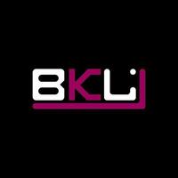 création de logo de lettre bkl avec graphique vectoriel, logo bkl simple et moderne. vecteur