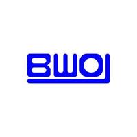 création de logo lettre bwo avec graphique vectoriel, logo bwo simple et moderne. vecteur