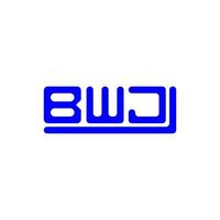 création de logo de lettre bwj avec graphique vectoriel, logo bwj simple et moderne. vecteur