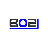 création de logo de lettre boz avec graphique vectoriel, logo boz simple et moderne. vecteur