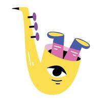 concepts de saxophone à la mode vecteur