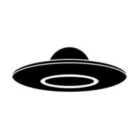 vecteur d'icône d'ovni. signe d'illustration de soucoupe volante. symbole ou logo extraterrestre.