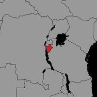 épinglez la carte avec le drapeau du burundi sur la carte du monde. illustration vectorielle. vecteur