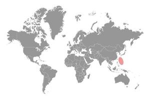 mer des philippines sur la carte du monde. illustration vectorielle. vecteur