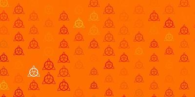 texture de vecteur orange clair avec des symboles de religion.