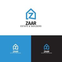 lettre z logo immobilier ou entreprise de construction avec z initial vecteur