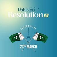 23 mars journée de résolution au pakistan vecteur