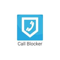 logo du bloqueur d'appels pour l'icône de l'application mobile vecteur