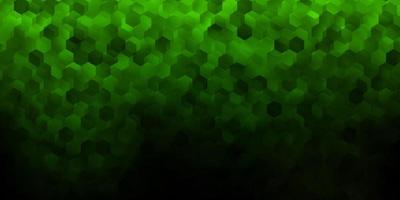 modèle vectoriel vert foncé dans un style hexagonal.