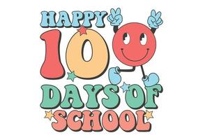100 jours d'école, retour à l'école vecteur