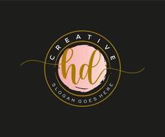 monogramme de beauté du logo féminin hd initial et création de logo élégante, logo manuscrit de la signature initiale, mariage, mode, floral et botanique avec modèle créatif. vecteur