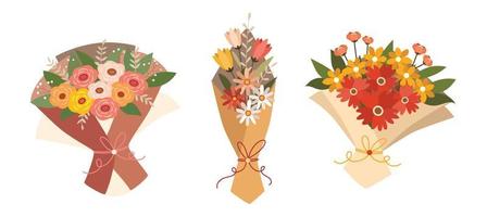 illustration de conception de vecteur de bouquet de fleurs