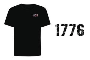 conception de t-shirt drapeau américain 1776 vecteur