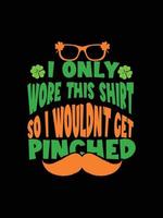 St. patrick's day typographie citation irlandaise colorée vecteur lettrage conception de t-shirt