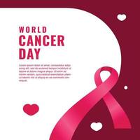 conception de la journée mondiale du cancer pour un moment international vecteur