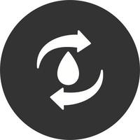 recycler l'icône de vecteur d'eau
