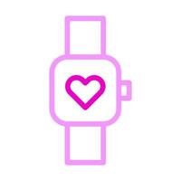 horloge icône duocolor rose style valentine illustration vecteur élément et symbole parfait.