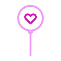 ballon icône duocolor rose style valentine illustration vecteur élément et symbole parfait.