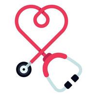 stéthoscope de médecins en forme de coeur vecteur