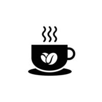 café simple icône plate illustration vectorielle vecteur