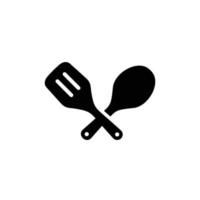 spatule simple icône plate illustration vectorielle vecteur