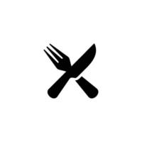 manger l'icône. restaurant simple icône plate illustration vectorielle vecteur