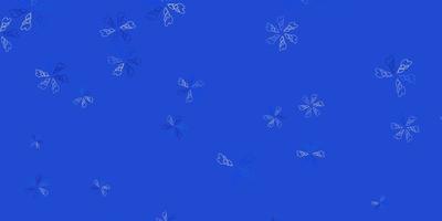 motif abstrait de vecteur bleu clair avec des feuilles.